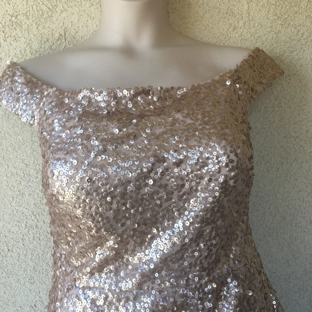 Dressy collection sequin Rose gold dress size 14